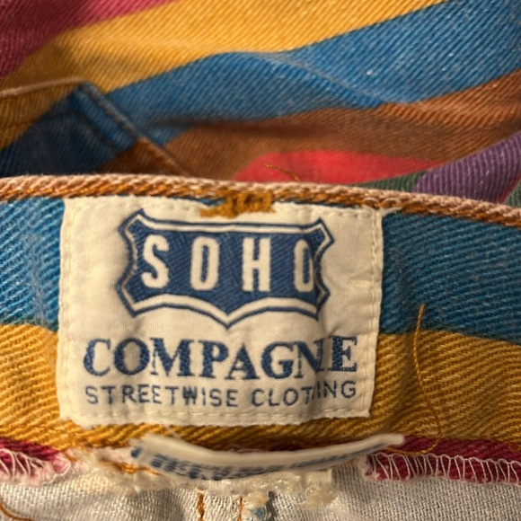 Vintage 90s High-Rise Cropped & Striped Jeans - Picture 11 of 12